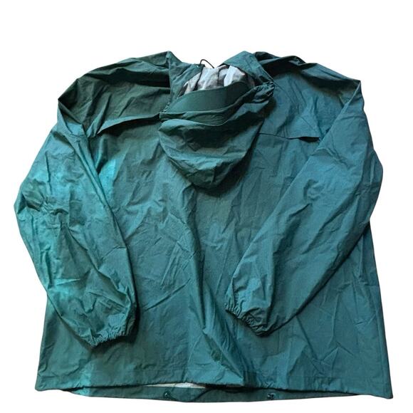 Bass Pro Shops Fishing Rain Jacket Hood Polyvinyl Men’s Size XL Dark Green - Picture 2 of 7
